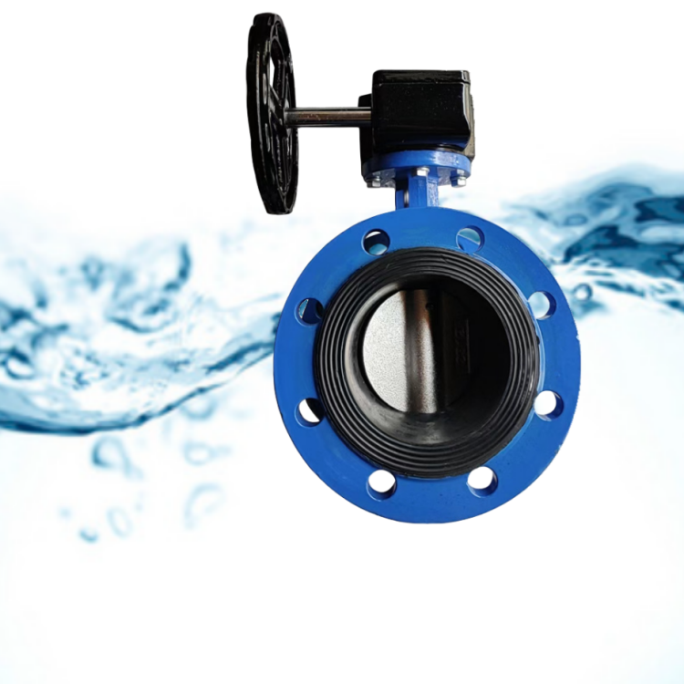 Flanged butterfly valve PN16 ductile iron butterfly valve water supply and drainage valve